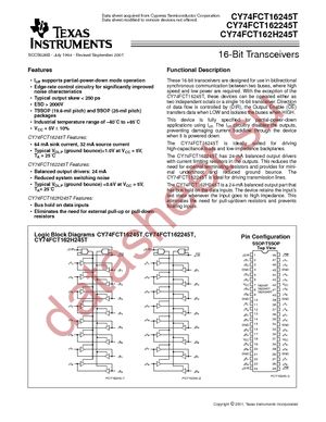 74FCT162245TPACTE4 datasheet  